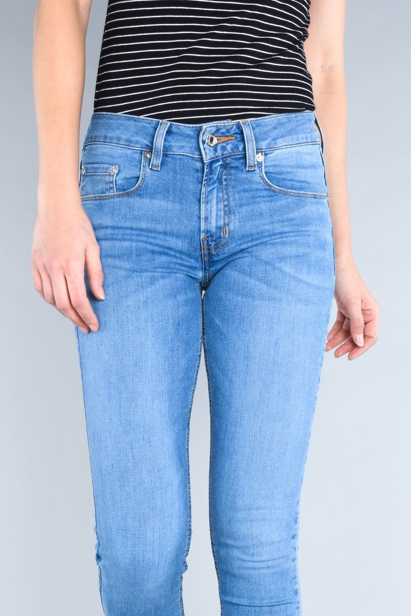 Jeans Oggi Mujer Mezclilla Azul Claro Carol Súper Skinny