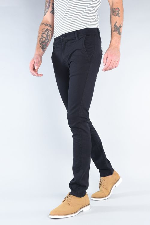 Pantalón Chinos Oggi Hombre Gabardina Negro 30795 Skinny