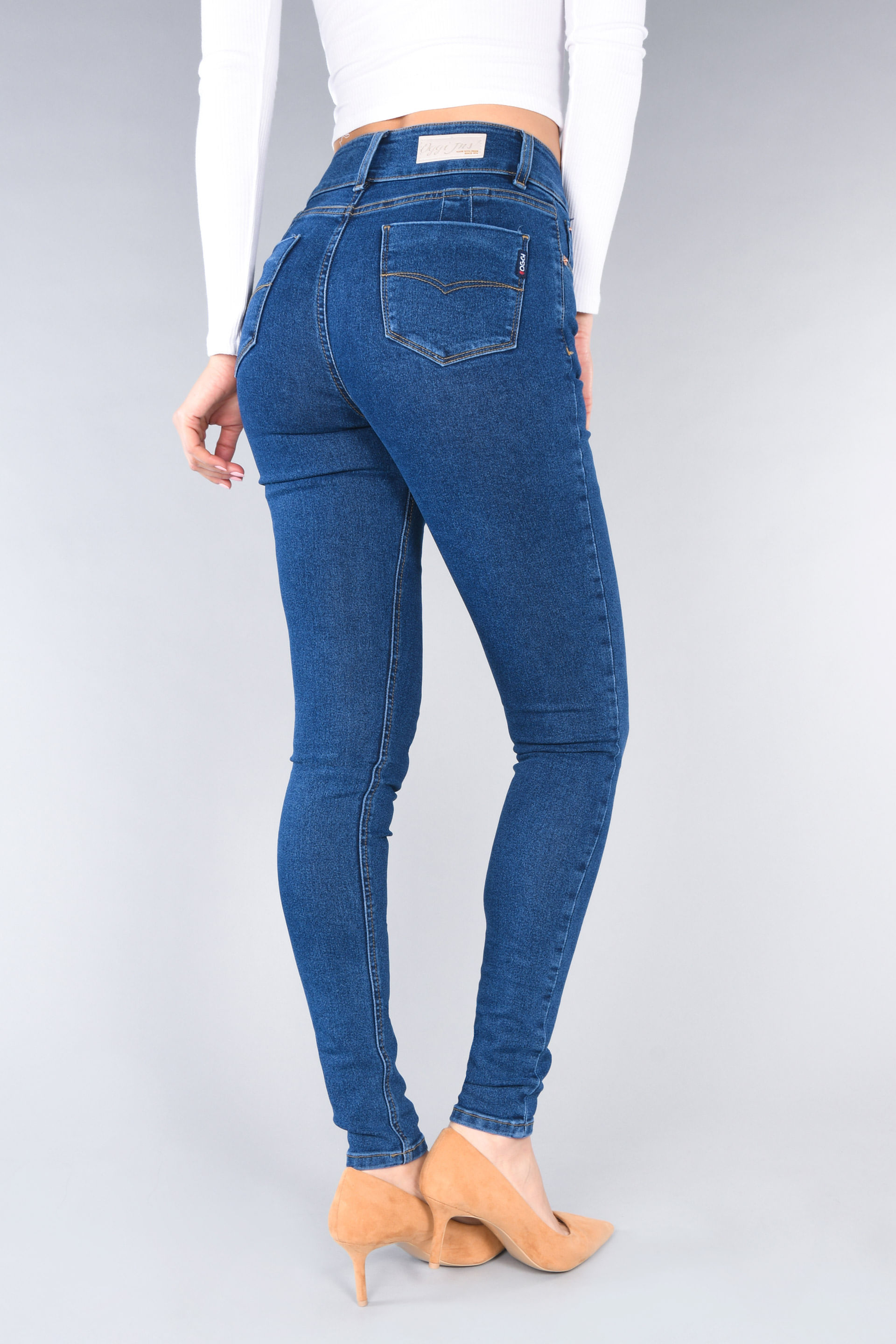 Jeans Súper Skinny Oggi - Katia para Mujer Mezclilla Azul Medio