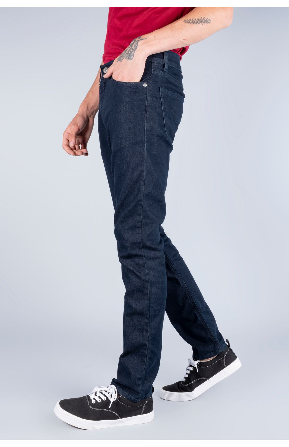 Jeans Oggi Hombre Mezclilla Azul Oscuro Iron 5718029 Slim