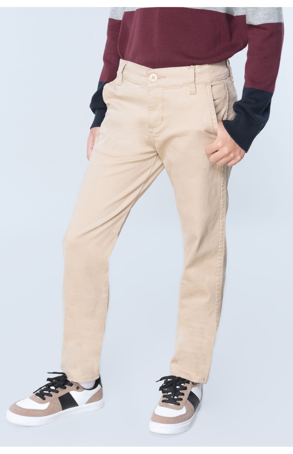 Pantalón Chinos Oggi Niño Slim Beige