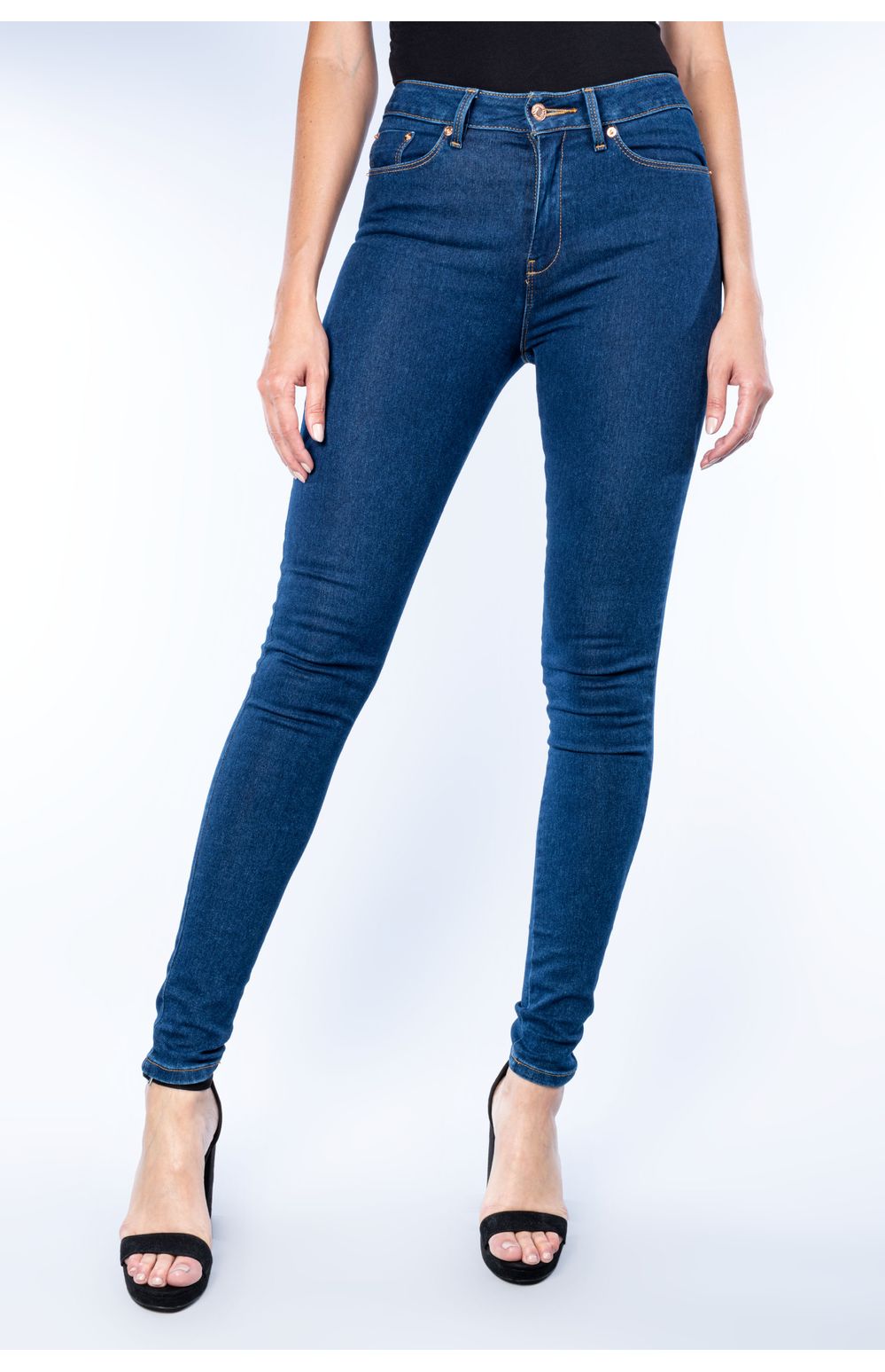 Jeans Oggi Mujer Mezclilla Azul Oscuro Lucy 5719191 Súper Skinny