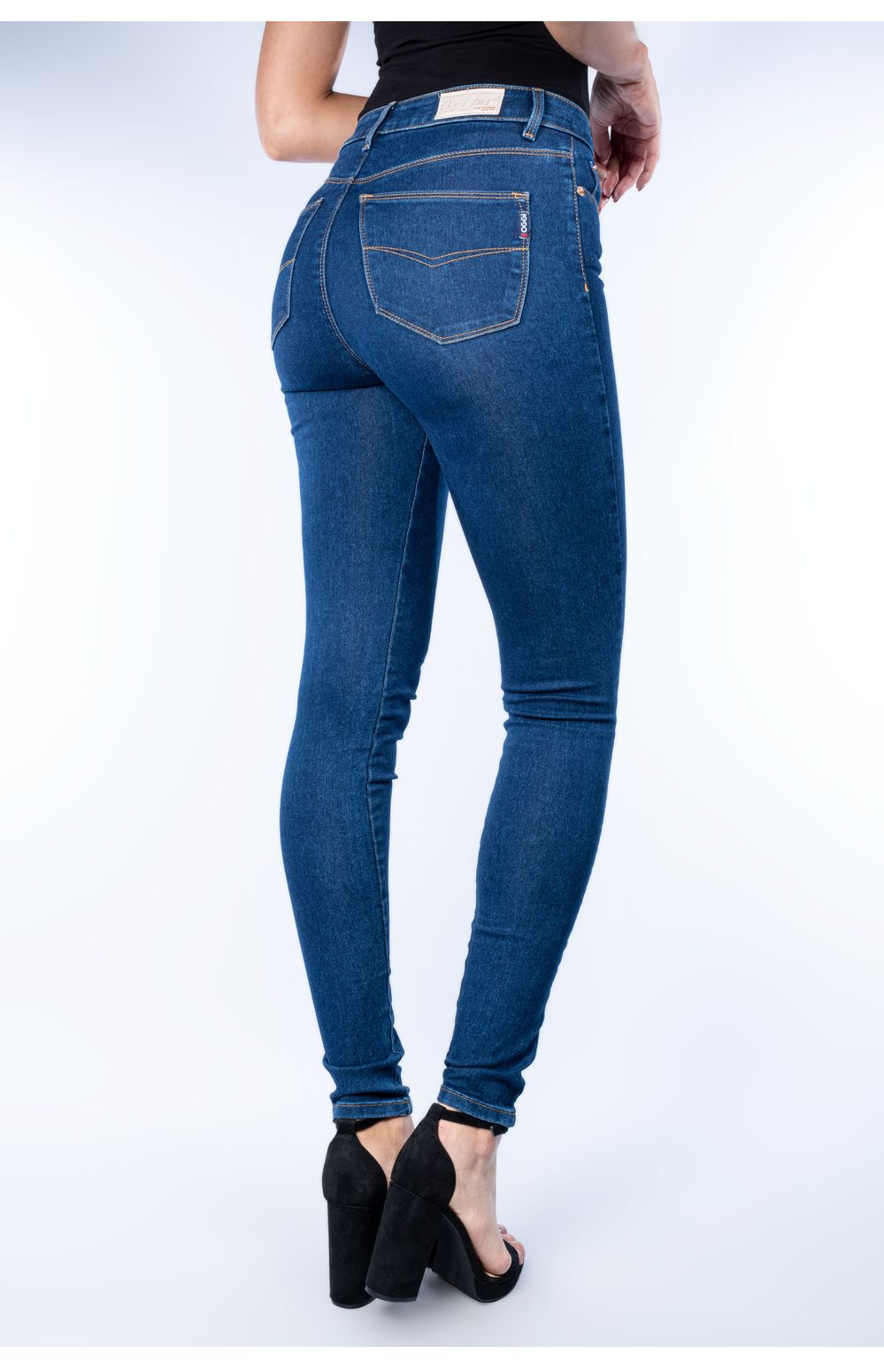 Jeans Oggi Mujer Mezclilla Azul Oscuro Lucy 5719191 Súper Skinny