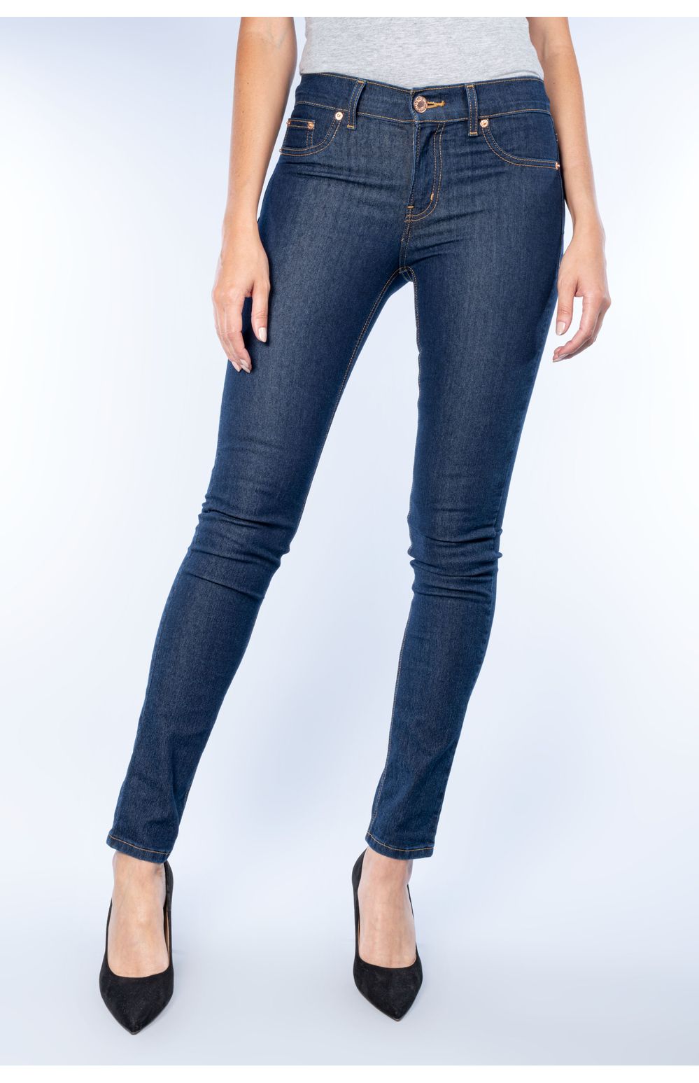 Jeans Oggi Mujer Mezclilla Azul Oscuro Milah 299800654 Slim