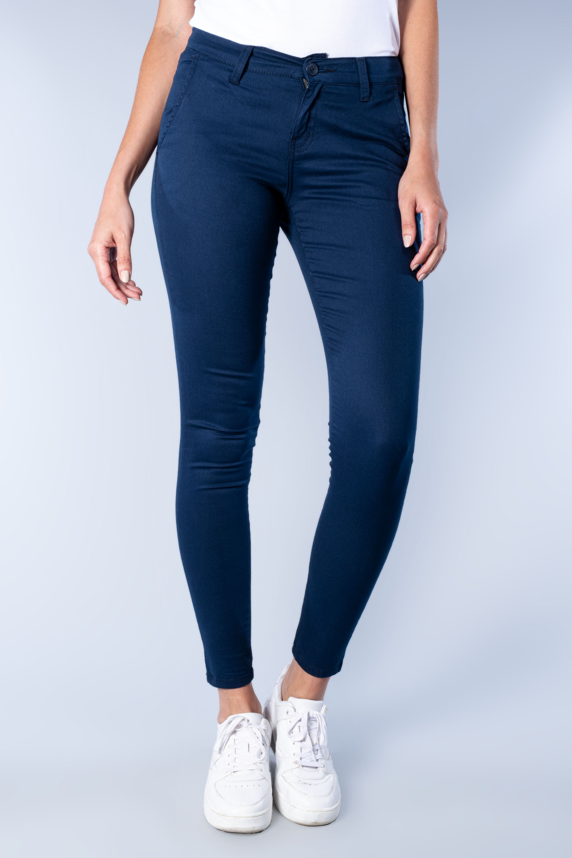 Pantalón Chinos Skinny Oggi - Moda para Mujer Gabardina Azul