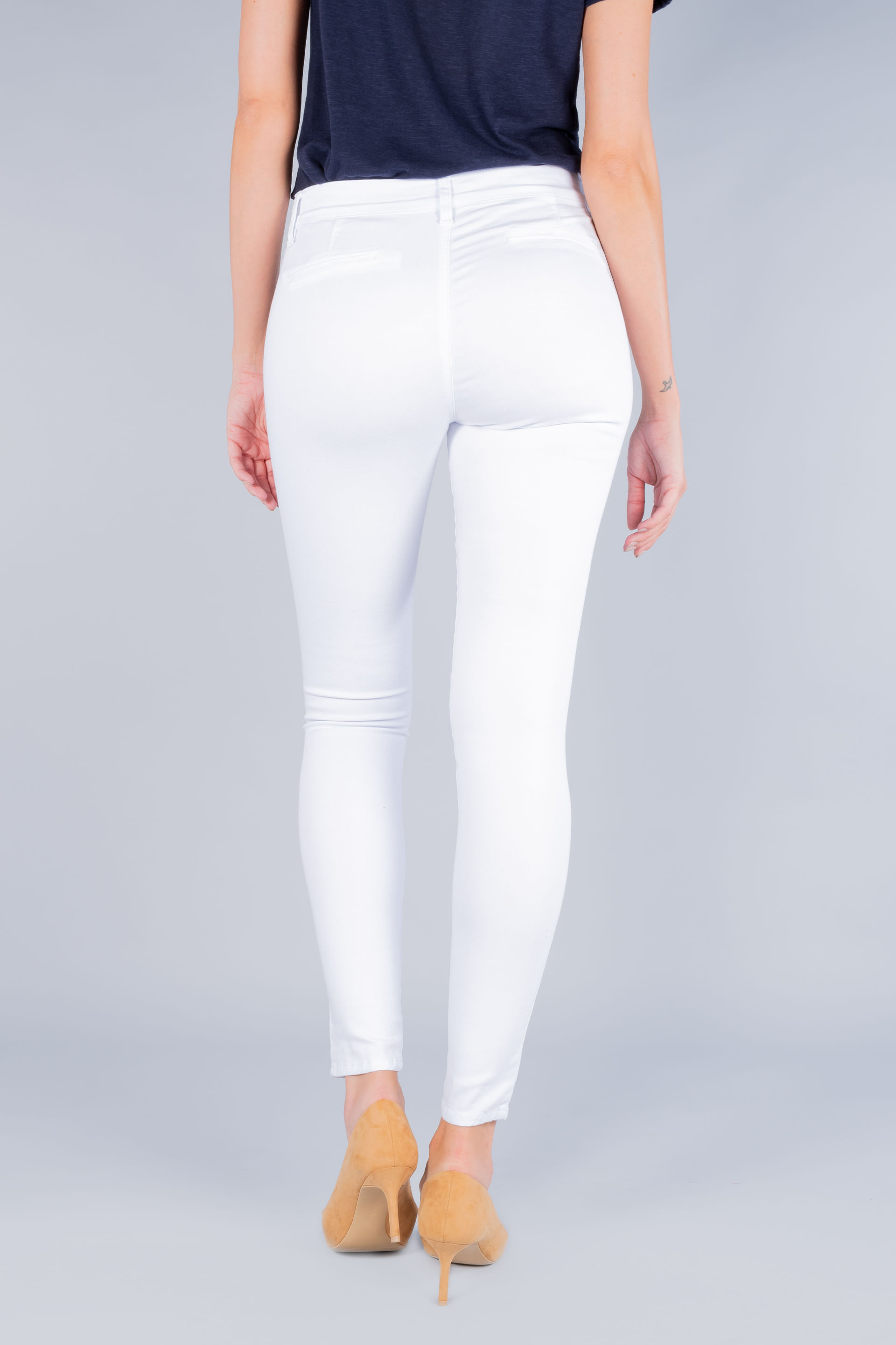Pantalón Chinos Skinny Oggi - Moda para Mujer Gabardina Blanco 68274