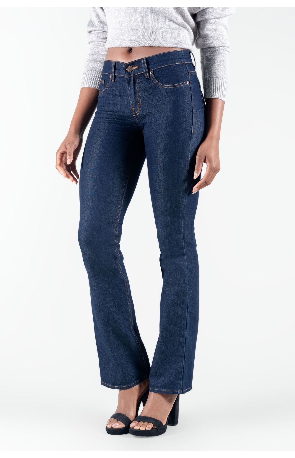 Jeans Oggi Mujer Mezclilla Azul Oscuro Yess 74891 Boot Cut