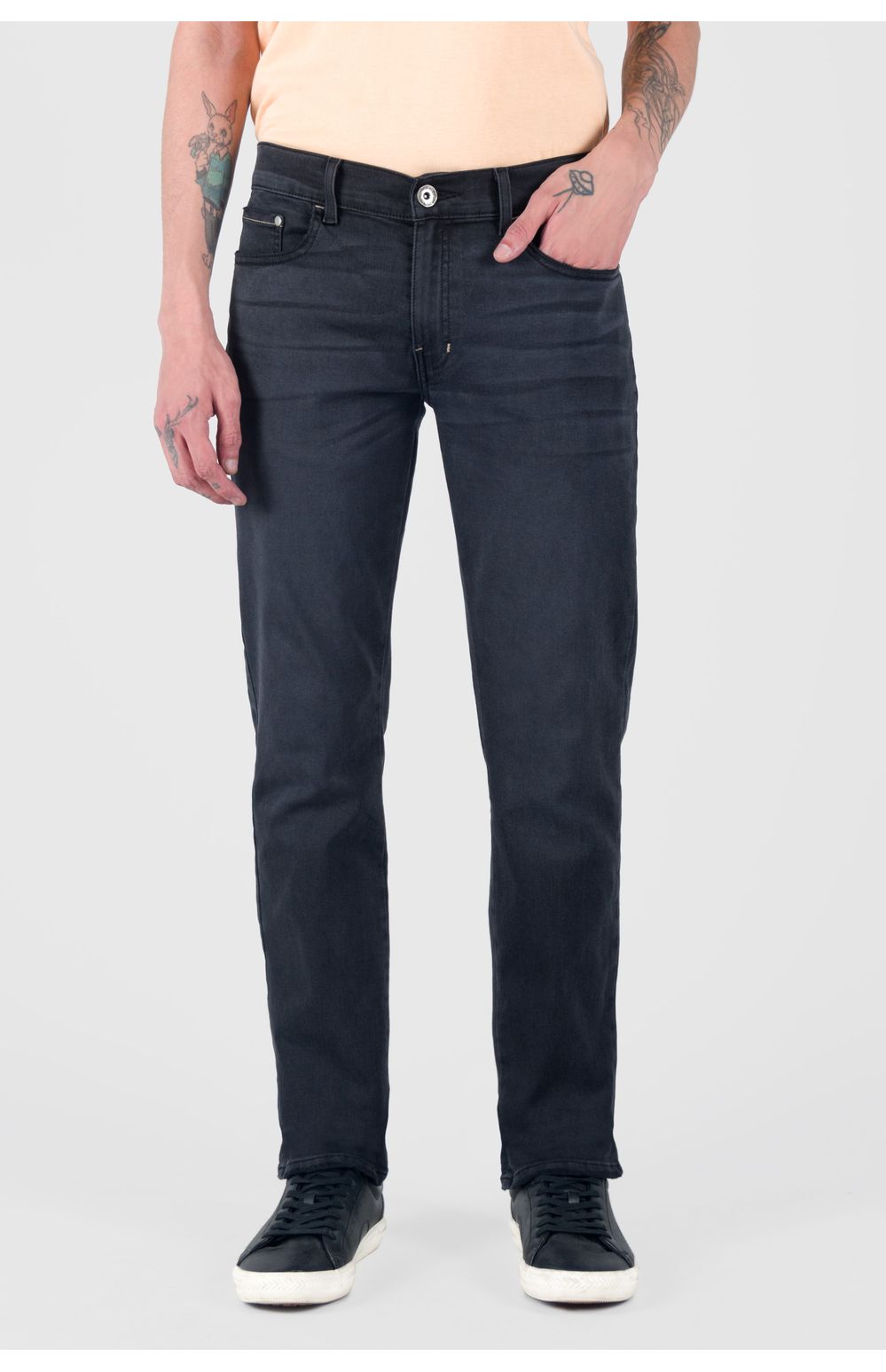 Jeans Oggi Hombre Mezclilla Negro Vaxter 2211117 Slim Straight