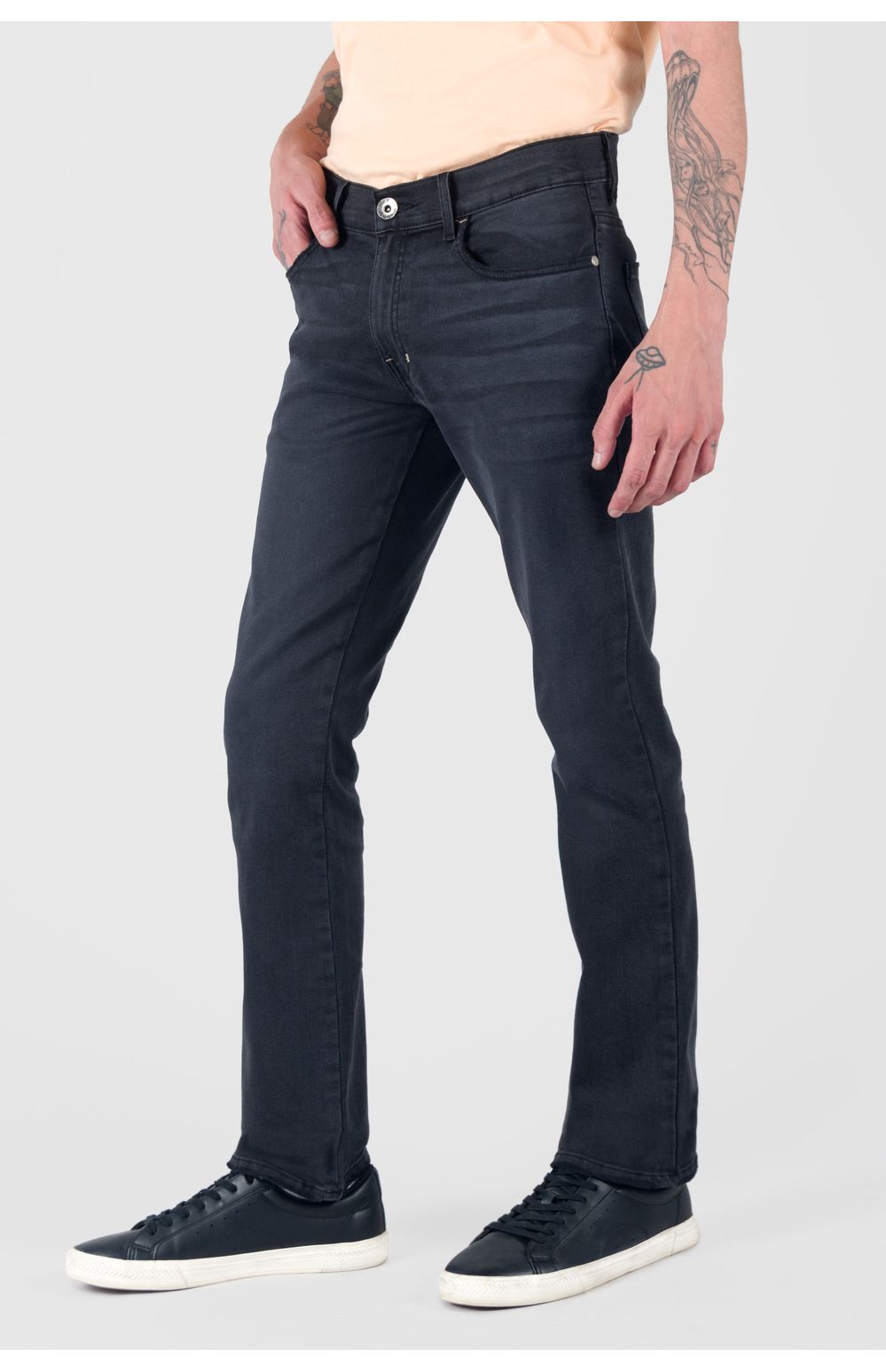 Jeans Oggi Hombre Mezclilla Negro Vaxter 2211117 Slim Straight