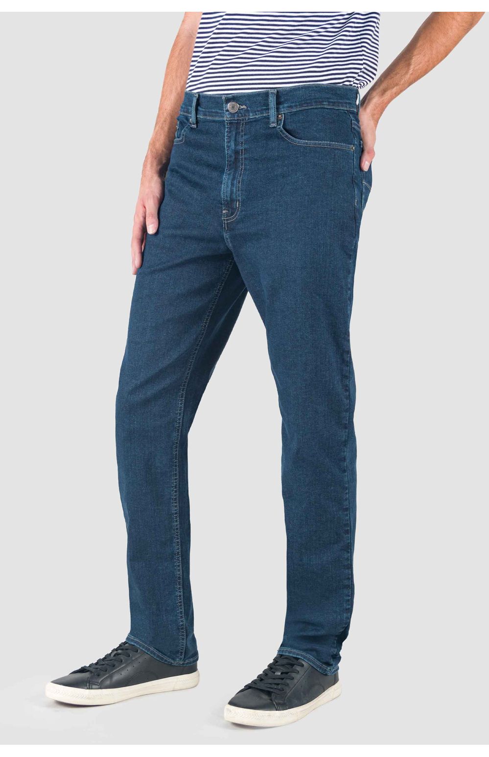 Jeans Oggi Hombre Mezclilla Azul Oscuro Power 80988 Straight