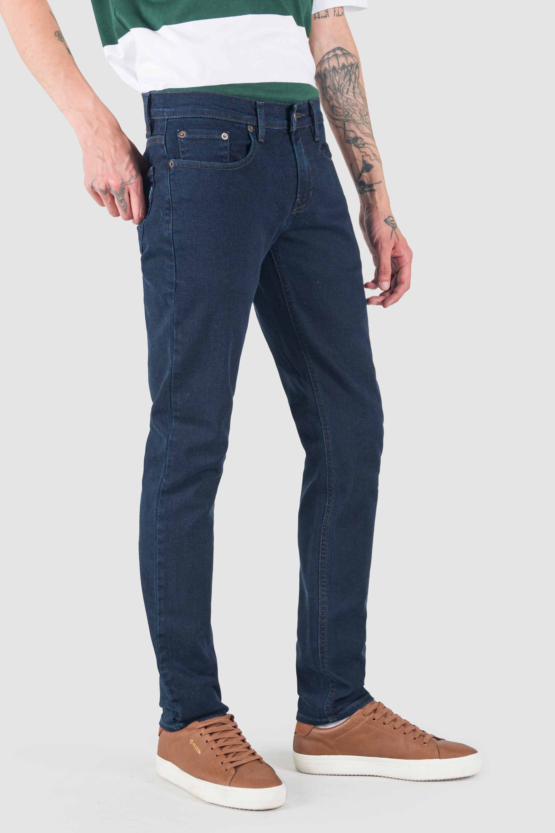 Joggers Skinny Oggi - Moda para Hombre Mezclilla Azul Oscuro 85565