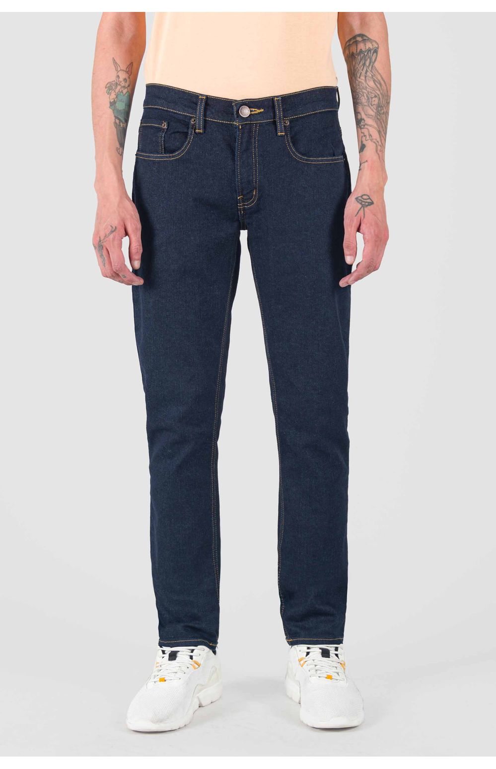 Jeans Oggi Hombre Mezclilla Azul Oscuro Risk 80993 Skinny