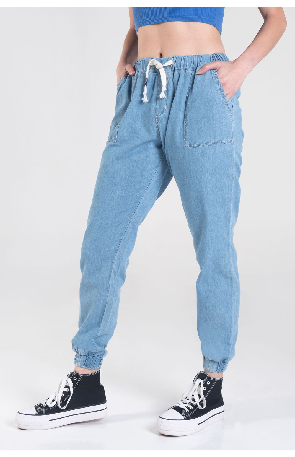 Joggers Oggi Mujer Mezclilla Azul Claro 2212154 Slim