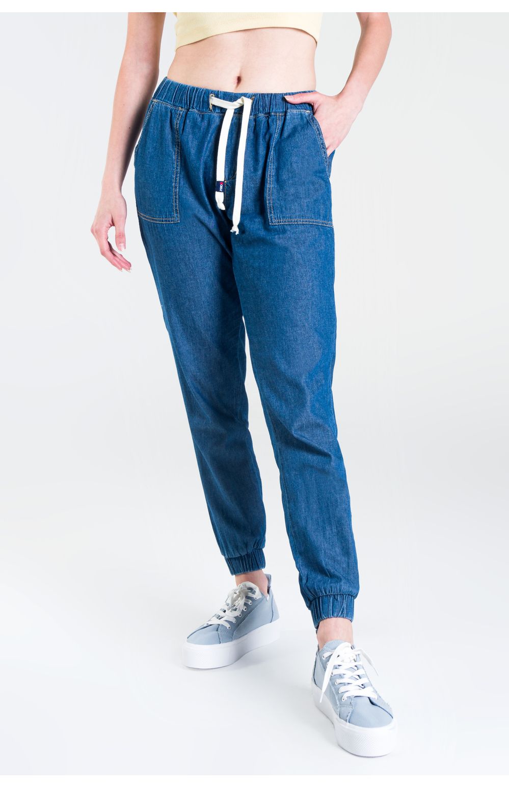 Joggers Oggi Mujer Mezclilla Azul Medio 2212155 Slim