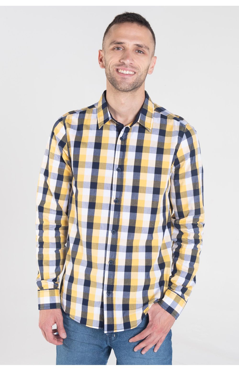 Camisa Moda Oggi Hombre Popelina Multicolor Cuadros 2211306 Slim