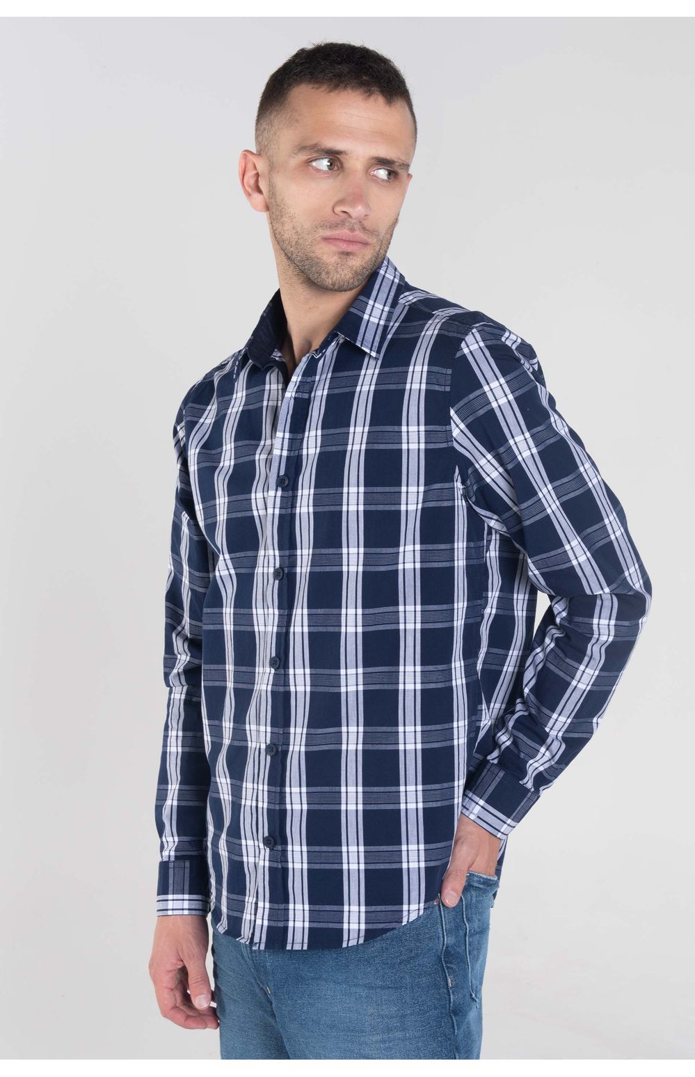 Camisa Moda Oggi Hombre Popelina Multicolor Cuadros 2211311 Slim