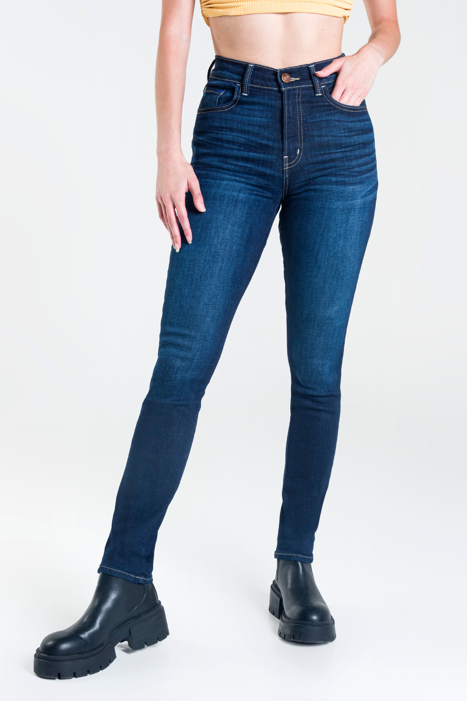 Jeans Slim Oggi - Passion para Mujer Mezclilla Azul Oscuro 2222110