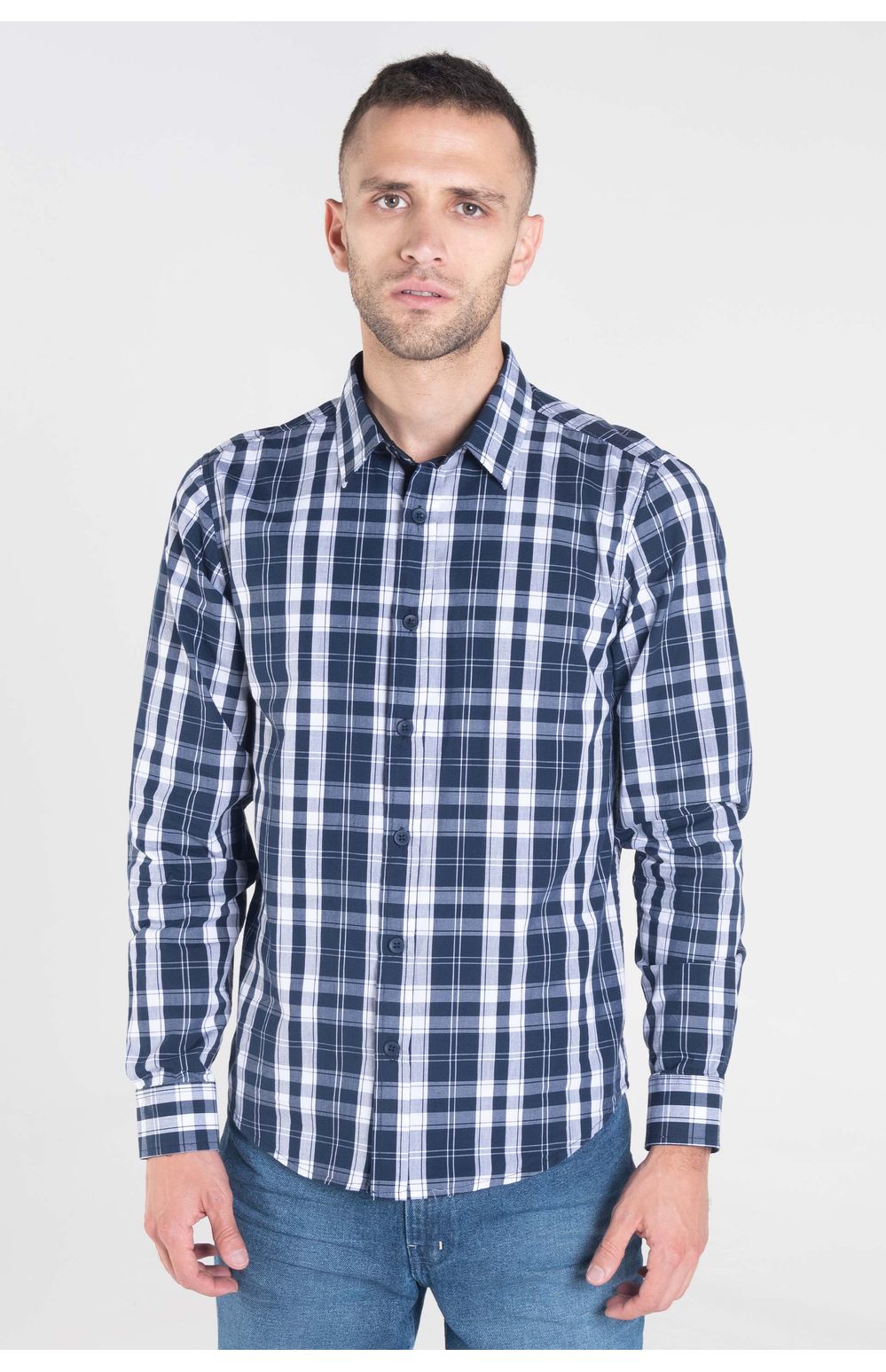 Camisa Moda Oggi Hombre Popelina Multicolor Cuadros 2211310 Slim
