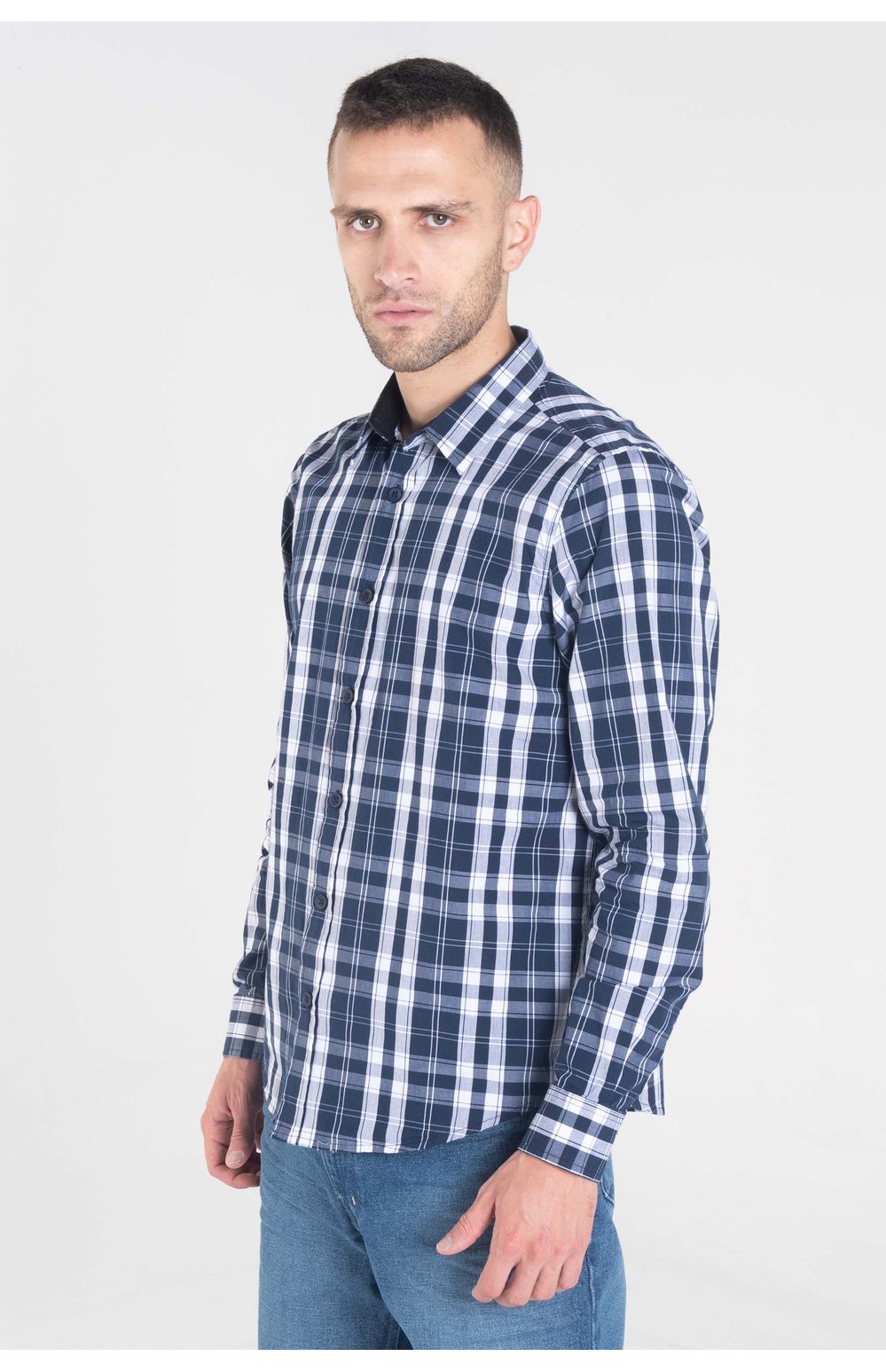 Camisa Moda Oggi Hombre Popelina Multicolor Cuadros 2211310 Slim