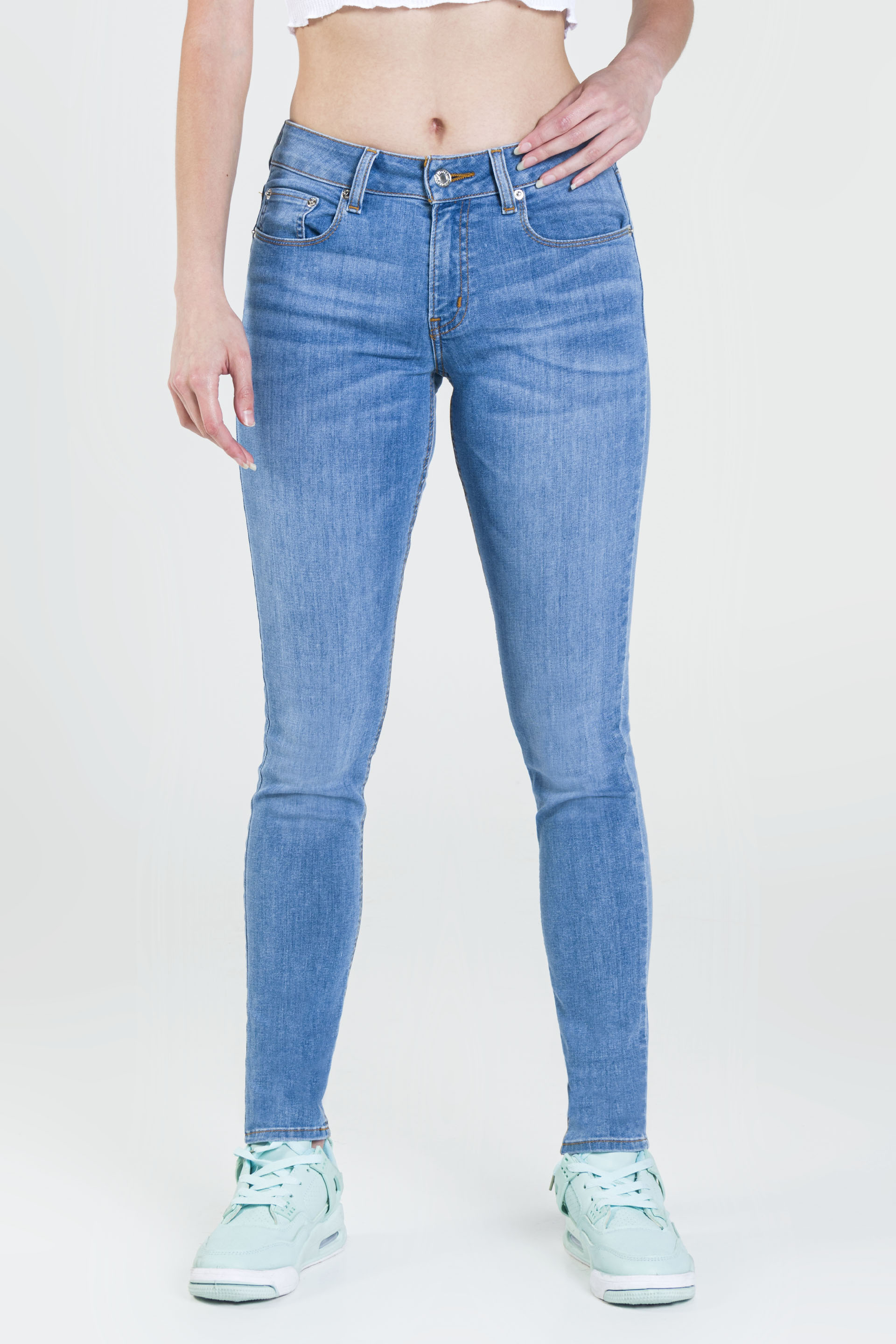 Jeans Súper Skinny Oggi - Lucy para Mujer Mezclilla Azul Claro 2222108