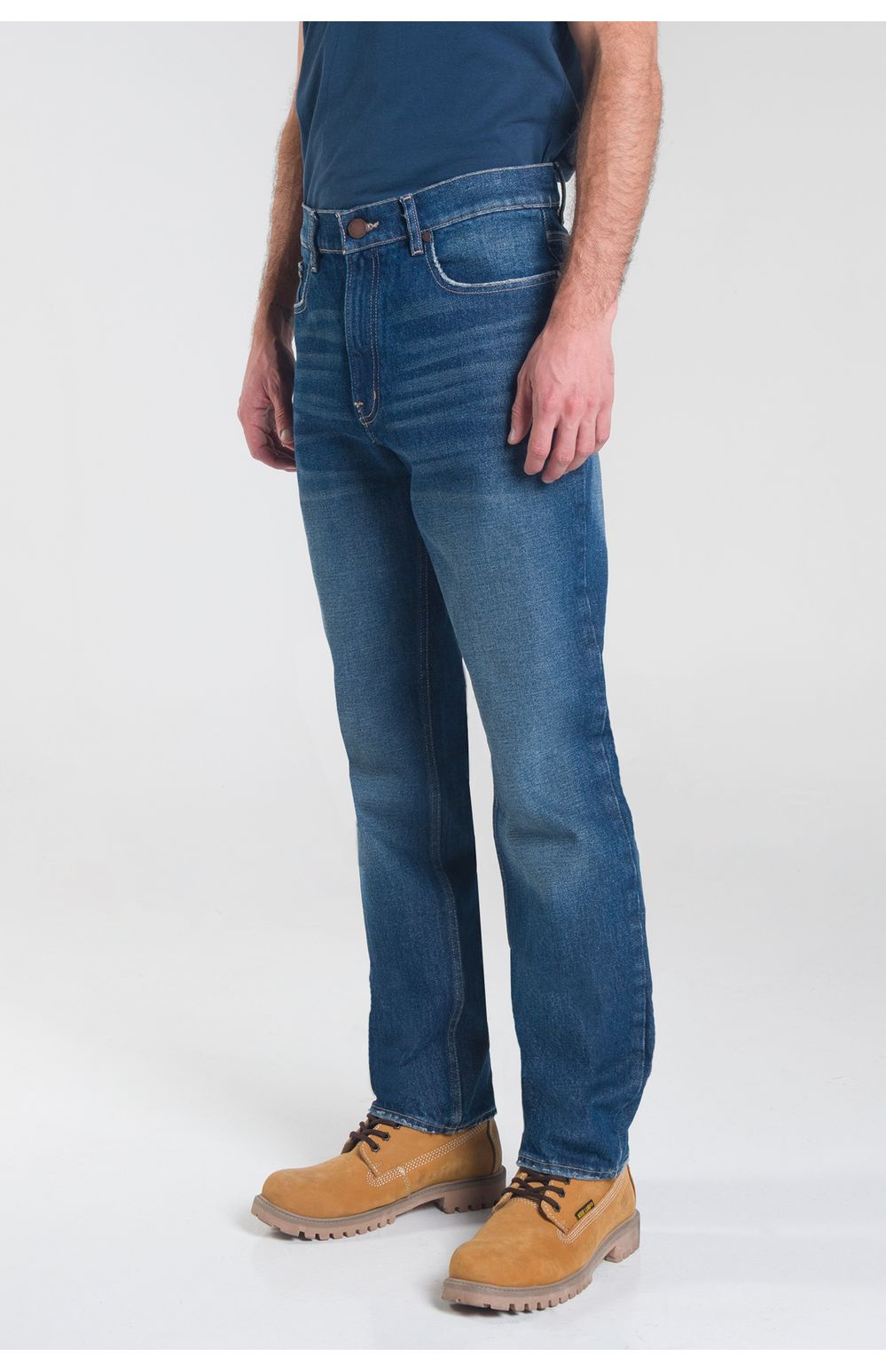 Jeans Oggi Hombre Mezclilla Azul Medio Power 2221100 Straight