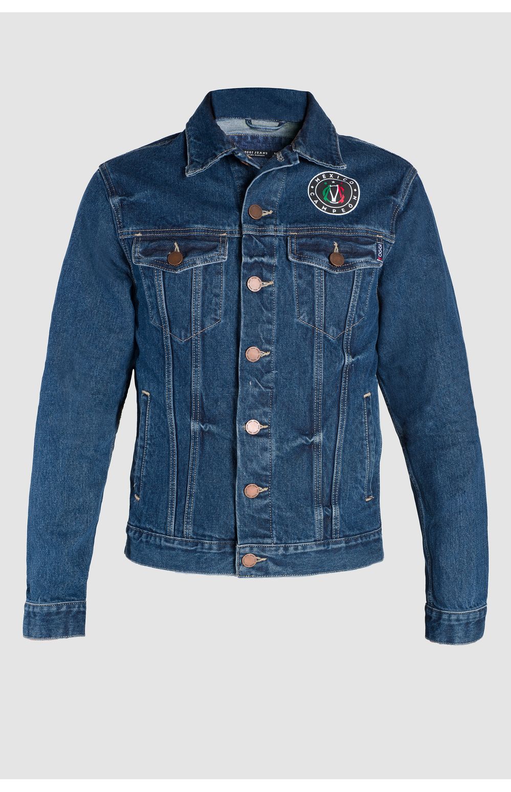 Chamarra Oggi Hombre Mezclilla Azul Medio 2241600 Slim México Campeón