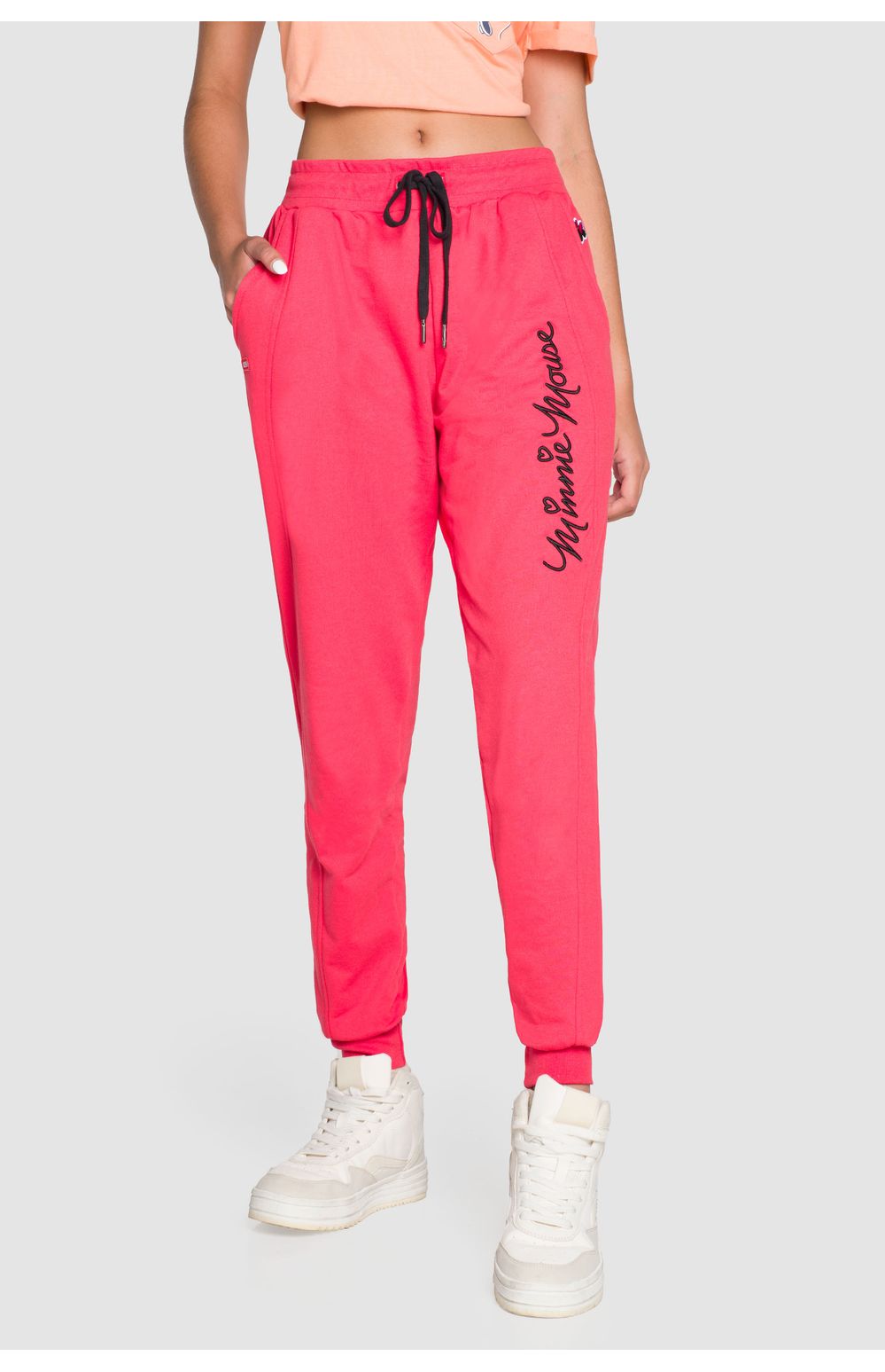 Pants Oggi Disney Mujer Felpa Roja D2242702 Slim