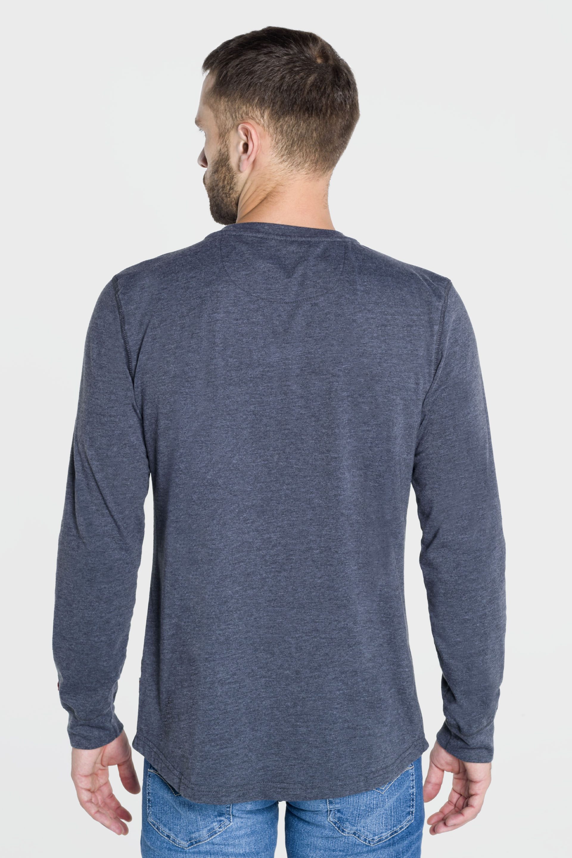 Playera discount henley hombre