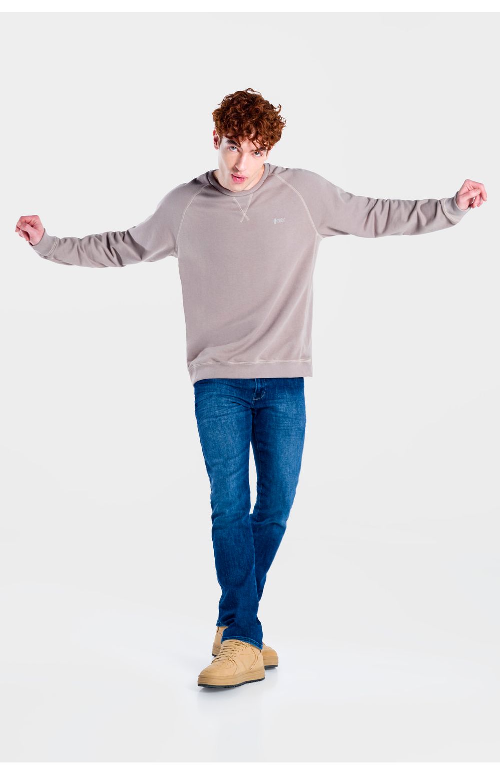 Sudadera Cuello Redondo Oggi Hombre Felpa Gris 83725 Slim