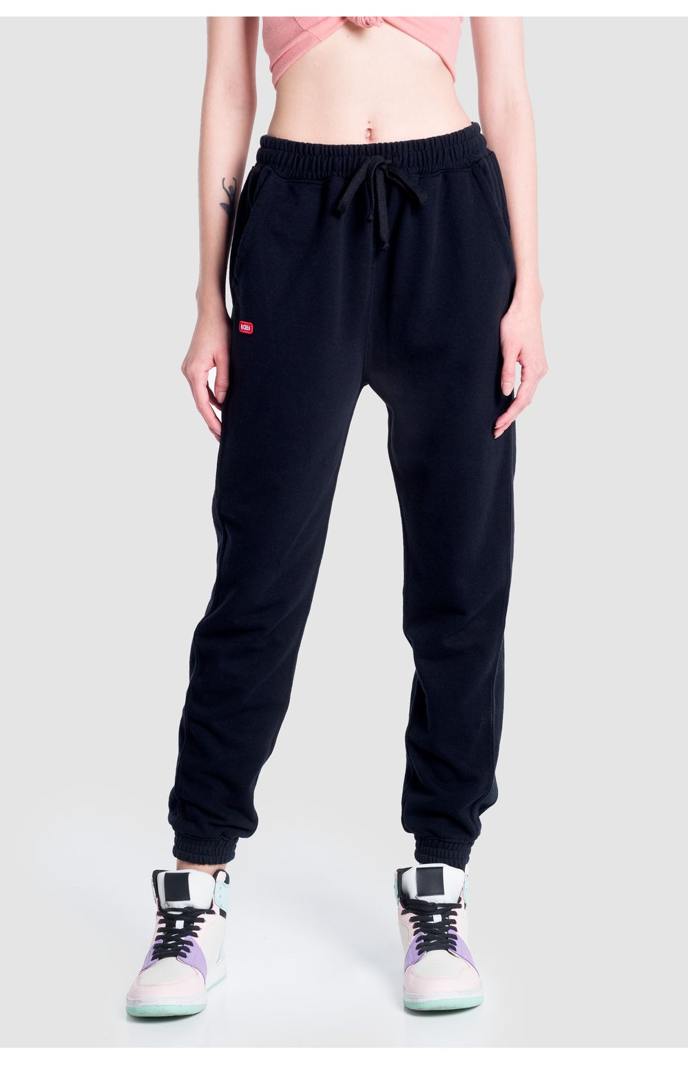 Pants Oggi Mujer Felpa Negro 83049 Slim