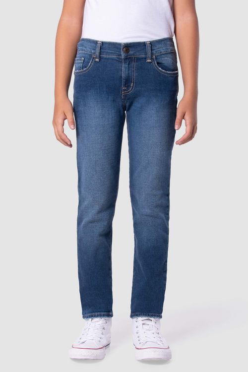 Jeans Oggi Niño Mezclilla Azul Medio Risk 2213109 Skinny