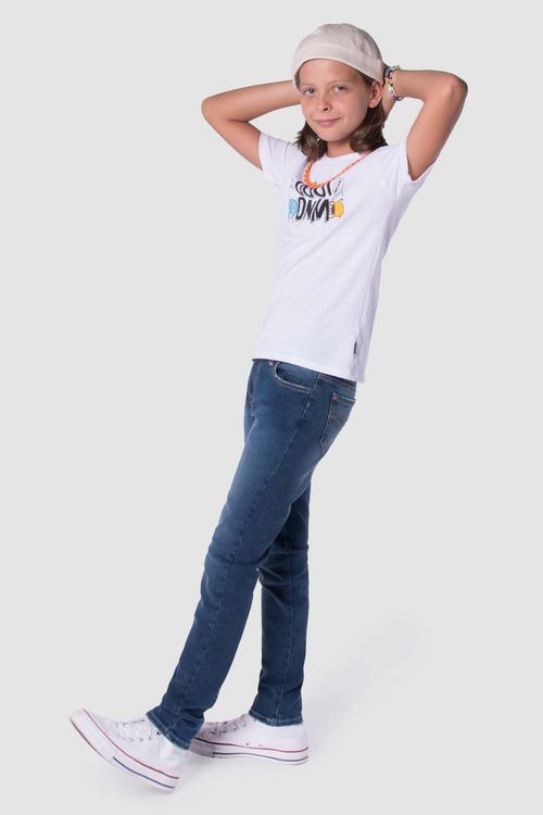 Jeans Oggi Niño Mezclilla Azul Medio Risk 2213109 Skinny