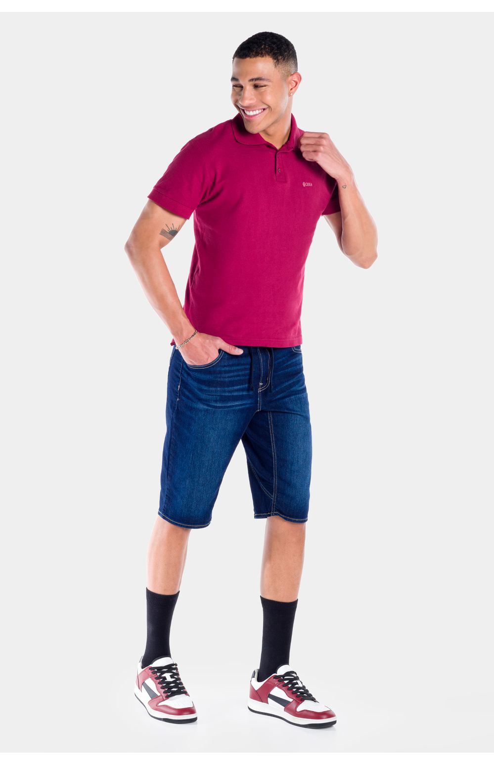 Bermuda Oggi Hombre Mezclilla Azul Oscuro 86303 Slim