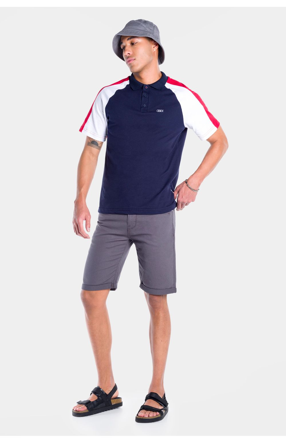 Bermuda Oggi Hombre Gabardina Gris 86164 Slim