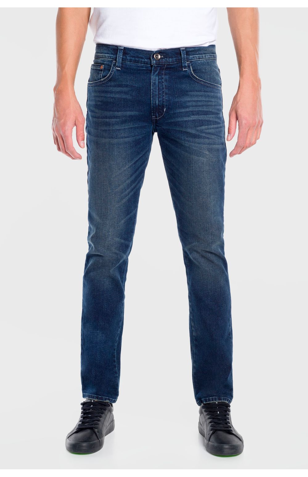Jeans Oggi Hombre Mezclilla Azul Oscuro Iron 2311119 Slim