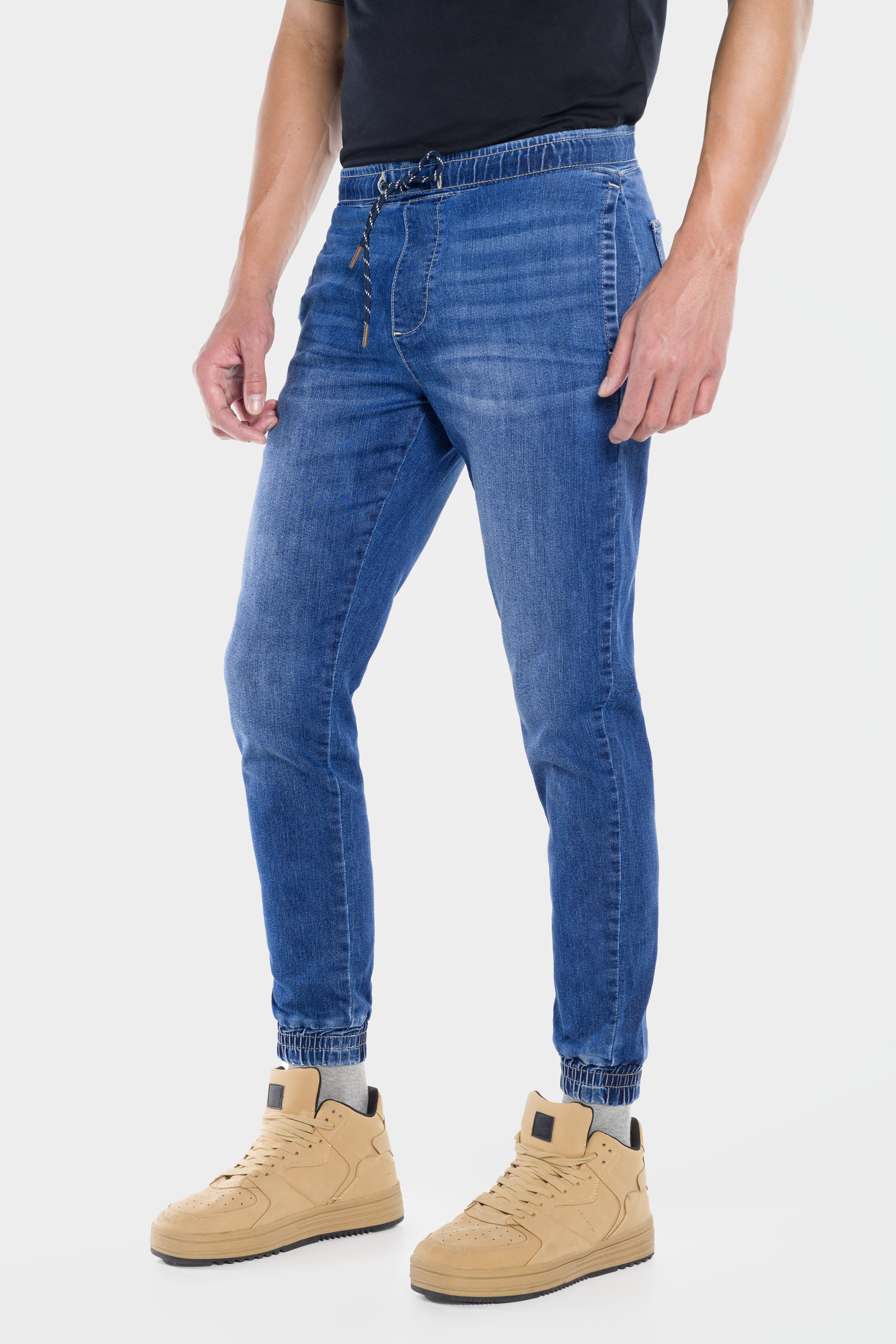 Joggers Skinny Oggi - Moda para Hombre Mezclilla Azul Oscuro 85565