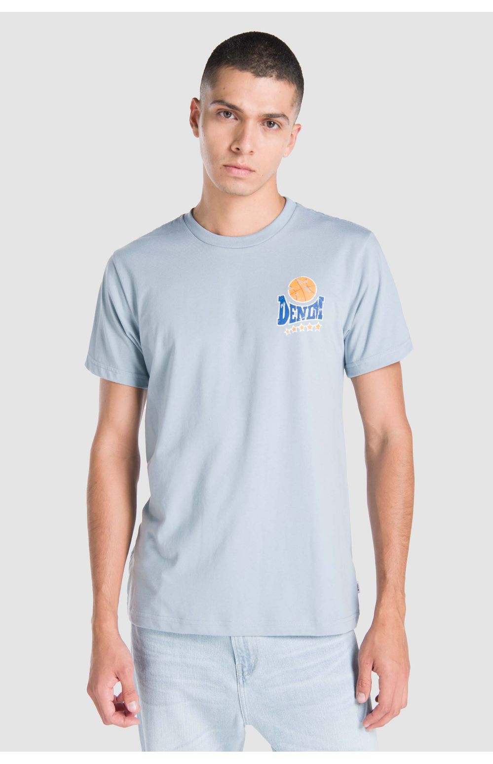 Playera Moda Oggi Hombre Chifón Azul Claro 2311412 Slim