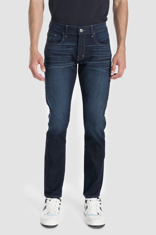 Jeans Oggi Hombre Mezclilla Azul Oscuro Risk 2311122 Skinny