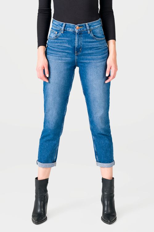 Jeans Oggi Mujer Mezclilla Azul Claro Mom 2342120 Slim