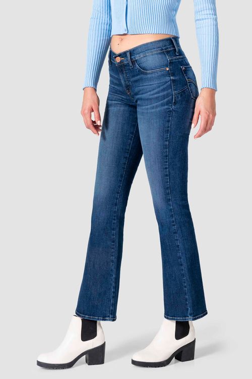 Jeans Oggi Mujer Mezclilla Azul Medio Yess 2342118 Boot Cut